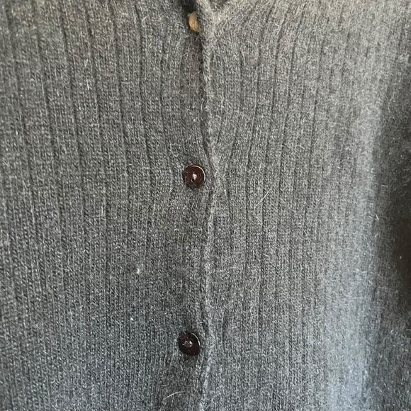 Xhilaration Y2K Baby Cardigan Ribbed Fuzzy Angora Button Front Sweater Size XL - Picture 4 of 8